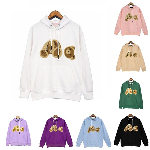 

Womens Hoodies Print Sweatshirts Mens Women Designers Hoodie Polos Pullover Palms Guillotine Bear Angles Sweater Streetwear High Quality Cotton Hooded Sport Suit, Pink