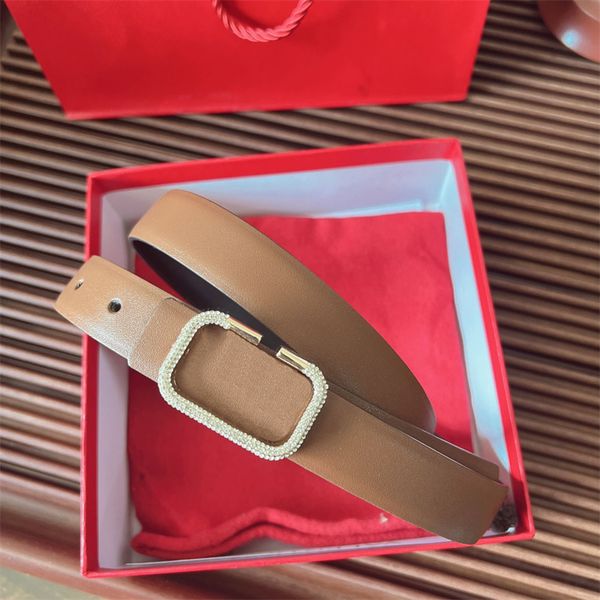 

Fashion Womens Belt Leather Designer Belts For Women Waist Band Width 2.3cm Mens Belt Gold Buckle Ceinture, Ivory