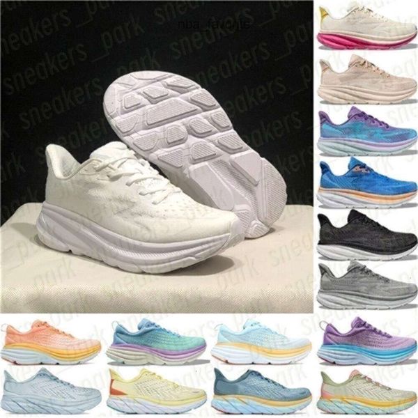 

women Men running shoes Clifton 9 Bondi 8 triple black white shifting sand yellow pear cloud blue mint pink lilac marble mens trainers womens designer sn, Red