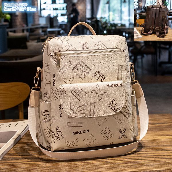 

Outlet factory ladies shoulder bag 3 colors simple, soft and light leather leisure backpack retro contrast fashion handbag flip pocket student backpacks 314#, Yellow