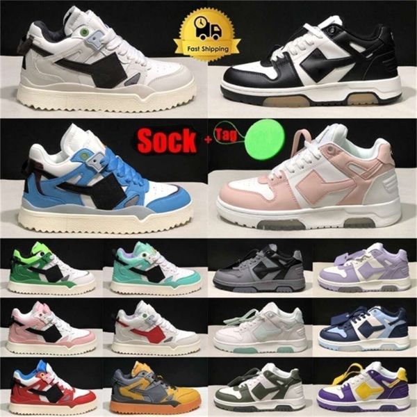 

Out Of Office Sneakers Panda Running Shoes Designer Sneaker Mens Womens Flat Leather Black White Grey Fog Orange Luxury Fashion platform Bottoms Trainers, Khaki