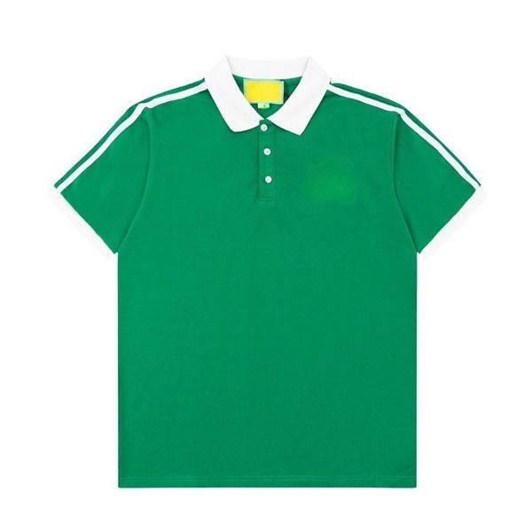 

polo designer shirt luxury Sports Casual Breathable cotton embroidery Summer short sleeve button-up collar, Green