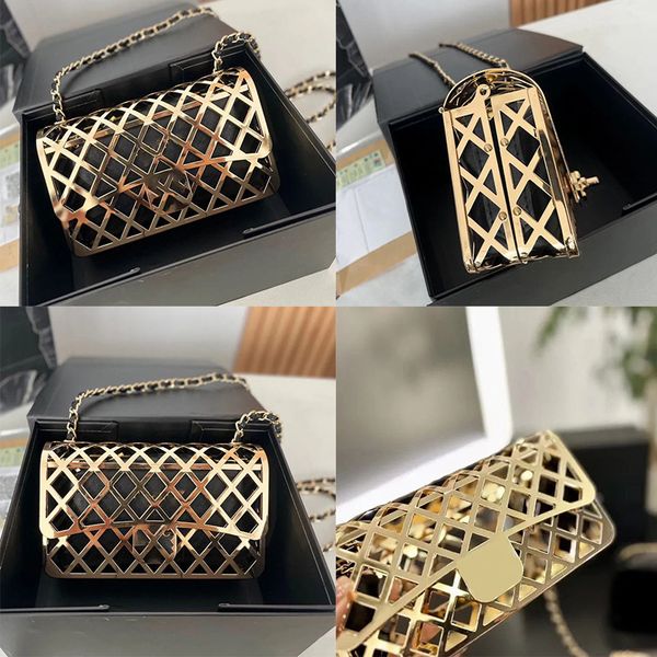 

Designer Ladies Handbags Bags Handle Shoulder Crossbody Gift Bag Women Limited Edition Package Metal Braiding Hollow Out Internal Leather Zipper Wallet 10, #1