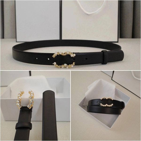 

Womens Designer Pearl button Belt Width 2.5cm Square Needle Buckle Narrow Style Classic Ladies Waistband High Quality 90-115cm Length, A1