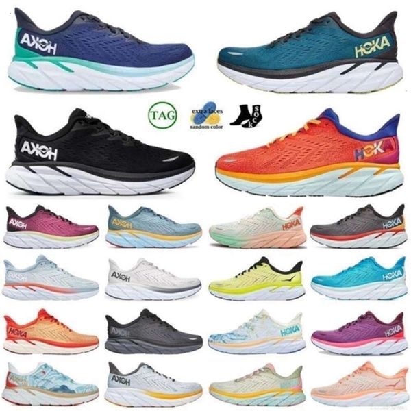 

One Bondi 8 Running Shoes Womens Platform Sneakers Clifton 9 Men Women Blakc White Harbor Mens Women Trainers Runnners 36-48, Color 8
