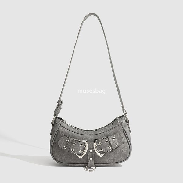 

Street trend niche design American sweet and cool spicy girl fashion niche underarm bag fashion trendy bag women's new casual versatile shoulder bag, Grey