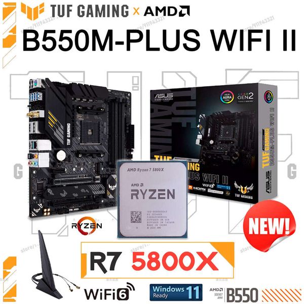 R7 5800X Socket AM4 Mainboard Asus TUF GAMING B550M-PLUS WIFI II AMD B550 Gaming AMD B550 Motherboard Ryzen 7 5800X AM4 Desktop