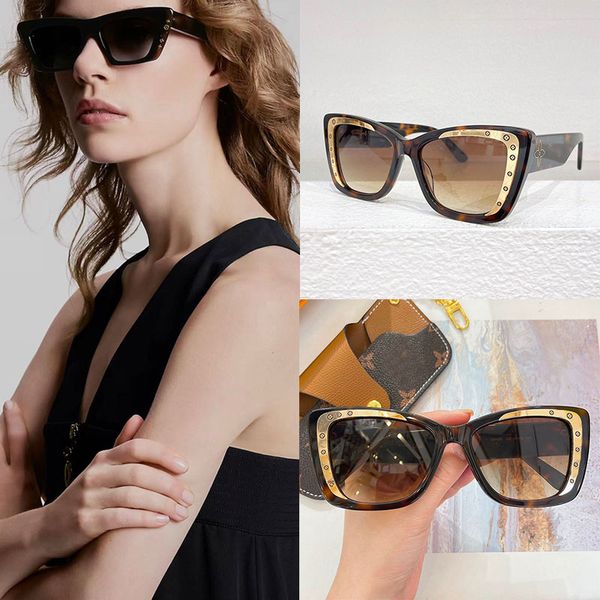 

Ladies Designer Moon Daily Cat Eye Sunglasses Z2424 Ladies cat eye acetate glasses Z2007 frame with floral logo design UV400 protective polarizing lens Top quality