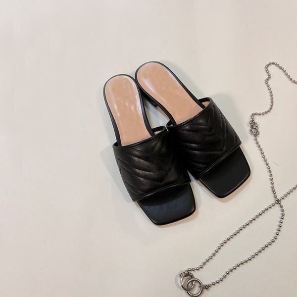 

Designer Sandals Classic Fashion Versatile Pattern Head Letter Comfort Velcro Genuine Leather Thick Bottom Slippers Women's Sandals, #5