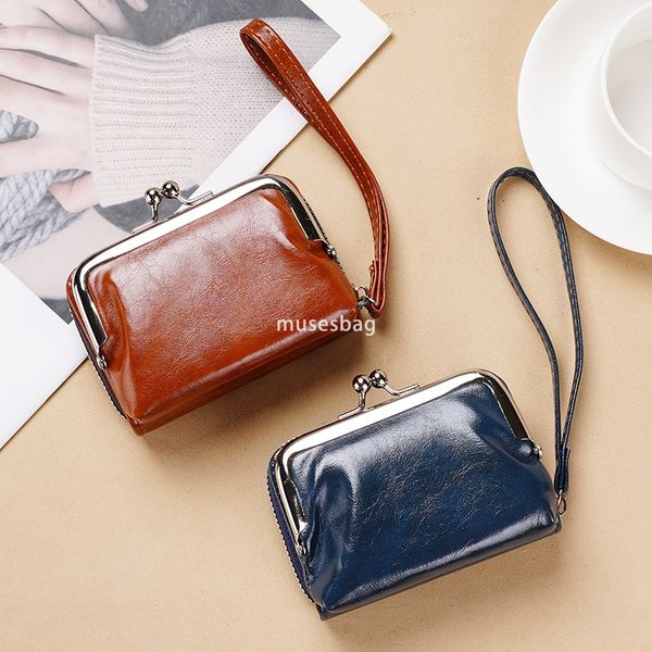 

Designer Women Fashion Classic New Change Card Bag Cross border Source Buckle Zero Wallet 4-inch Zipper Clip Bag Practical Multi functional Handheld Bag, Claret