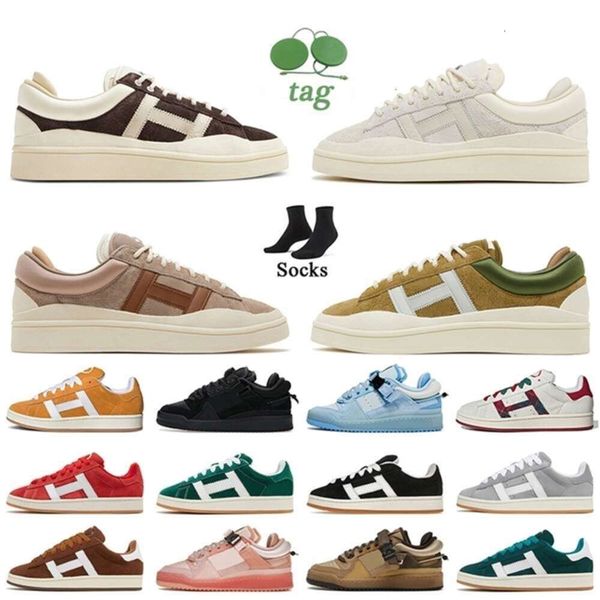 

Womens Mens Bad Bunny 00s Designer Casual Shoes Forum 84 Low Trainers Leather Suede Upper Cream Leopard OG Fashion Brown Blue Tint Pink Green Gum Platform S, Red