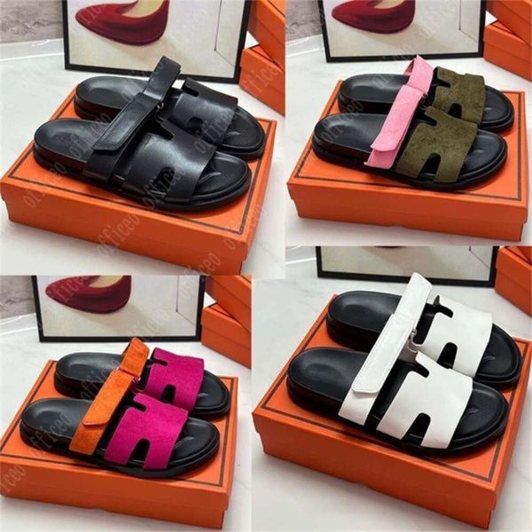 

designer Slippers womens slides platform sandals men summer sliders sandale shoes classic brand casual woman outside slipper beach real leather top quality 3, Dark brown