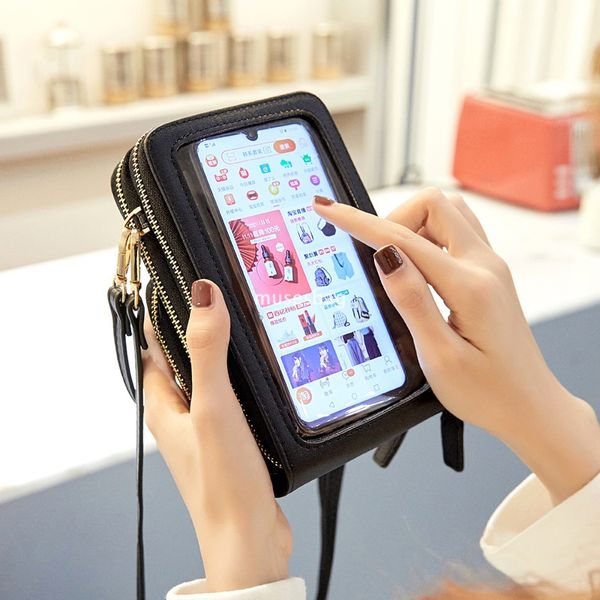 

Designer women high-end sensation hot selling touch screen phone bag multifunctional shoulder bag Korean fashion multifunctional mini diagonal cross wallet, Baolan