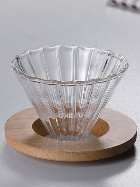 Leeseph Pour Over Coffee Maker, Glass Carafe Coffee with Glass Coffee Filter, Drip Coffee Maker Set for Home or Office, 300ml