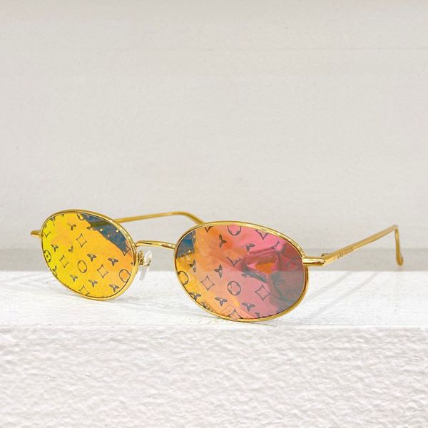 

24SS Designer Bright Oval SunglassesZ2101U Womens Beach Style 100% UV Protection Goggles Womens Designer Leisure Vacation Round Sunglasses Top Quality