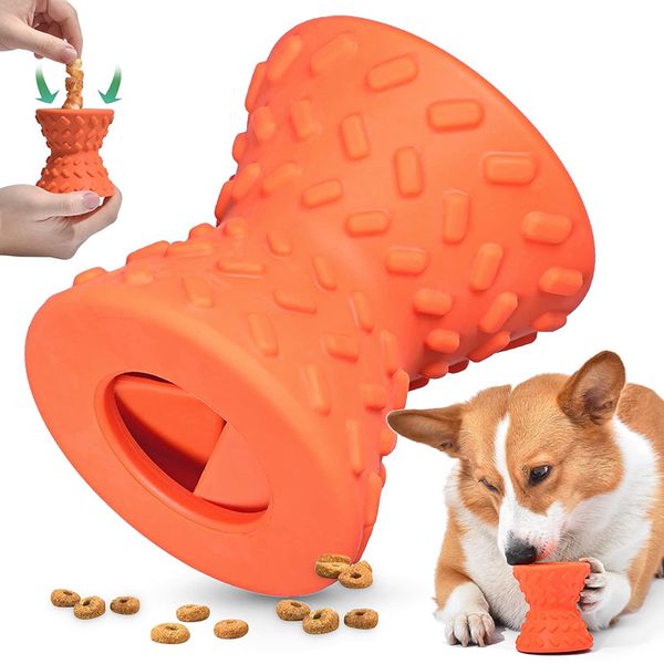 Dog Chew Toys Rubber Interactive Puzzle Food Dispensing Toy Teeth Cleaning Treat Leaking Pet Puppy Accessories