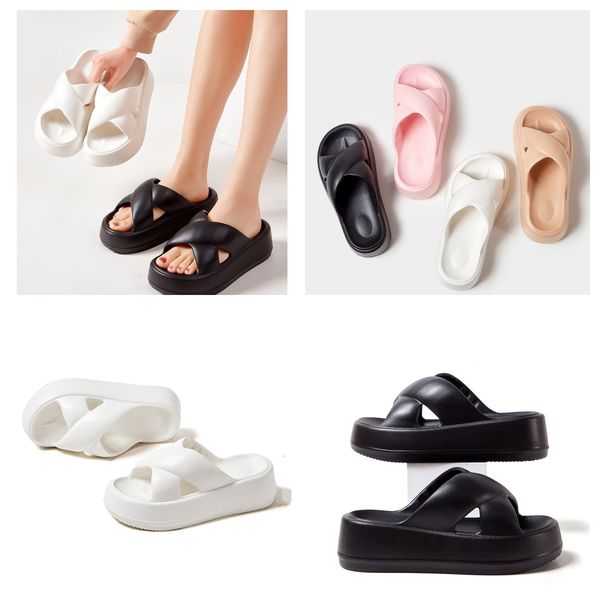 

Free shipping designer sandals for women slides slippers triple black white ladies beach sandal leather patent slipper womens shoes, Blue
