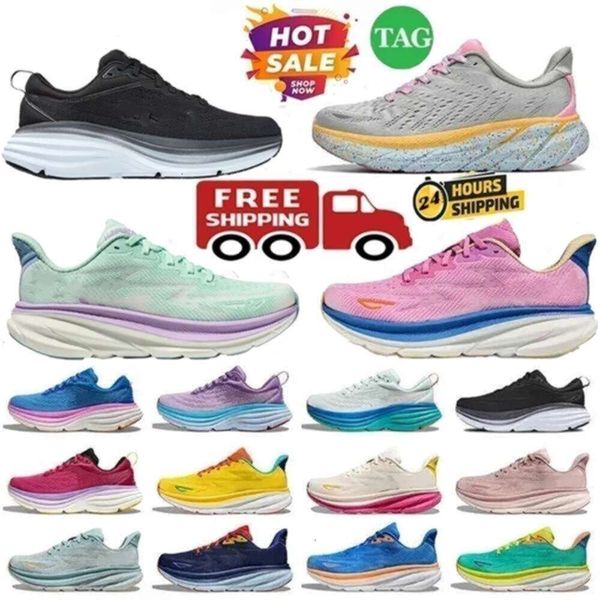 

9 Clifton Bondi 8 Running Shoes for Harbor Men Women Kawana Mafate Elevon Designer Sneakers hiking shoe breathable Outdoor Sports Trainers, Red