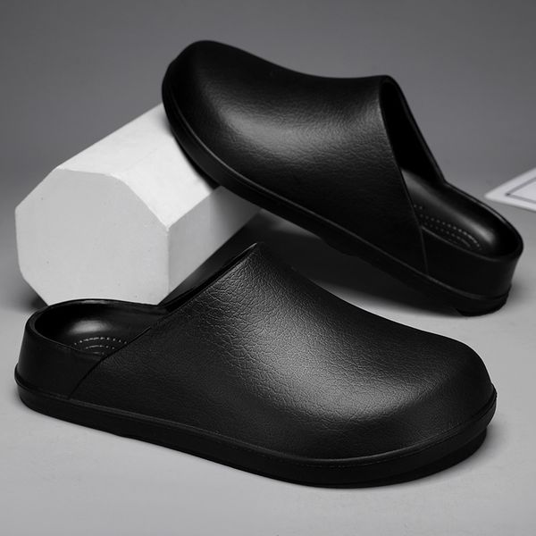 

Factory wholesale men's shoes summer anti slip deodorant slippers soft and comfortable fashion Baotou shoes simple Joker solid color slippers for men and women 5529#, Welfare color/regular packaging