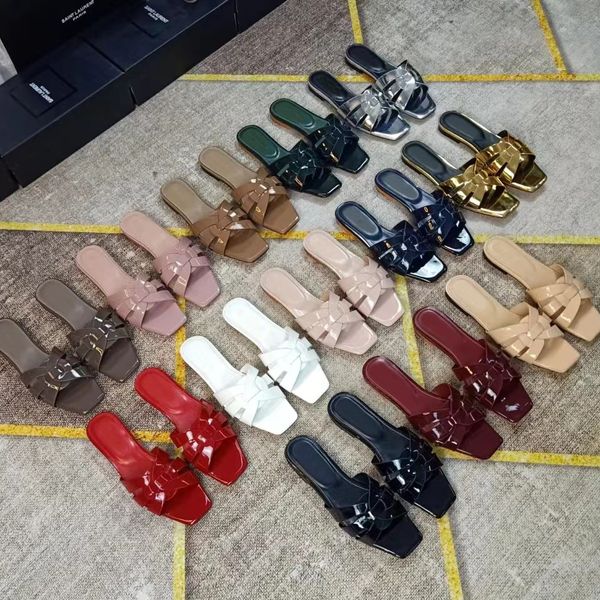 

Luxury Sandals Designer Men's and Women's Slippers Slide Slippers Summer Fashion Wide Flat Bottom Size 35-42, Y-15