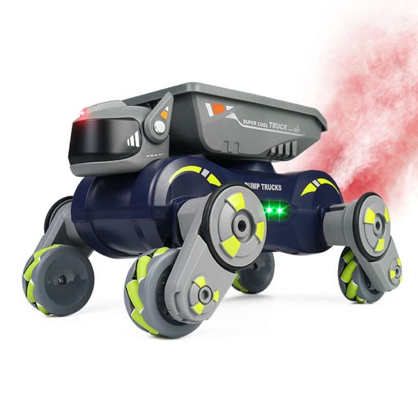 

2.4GHZ Remote Control Arm Swing Electronic Pet Stunt Robot Dog 4WD Drive Car Spray Side Running Multifunction Charging Off-road Vehicle