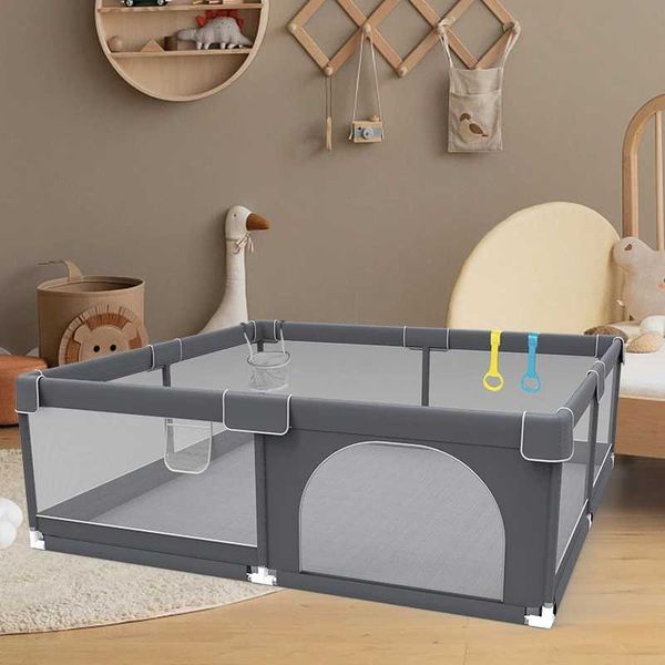

Rail Baby IMBABY Indoor Baby Game Pen Childrens Ball Pit Toy Square Childrens Amusement Park Childrens Safety Fence WX6.4, Black