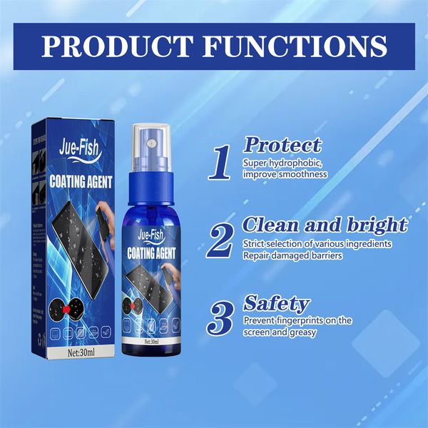 

Phone Mobile Screen Cleaner Screen Coating Agent Anti-scratch Anti-fingerprint Glass Hydrophobic Oiling Coating Liquid Cleaner