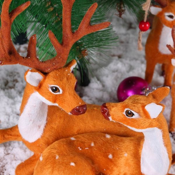 

Elk Xmas Decorations Christmas Deer Toys Bring Joyful Festivities Atmosphere 15/20/25/30/35cm Adorable Statue for Home