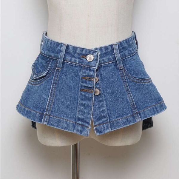 

Y2K Minimalist Summer women denim shorts fashionable Button Ultra shorts Sexy temptation versatile female clothing Skinny Slim Beach, Blue
