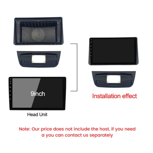 

2 Double Din Car Radio Frame Adapter for Ford Tourneo Courier 2013-2022 Fascia Dash Kit MP5 DVD Radio Panel Stereo Cover Cable 013-0