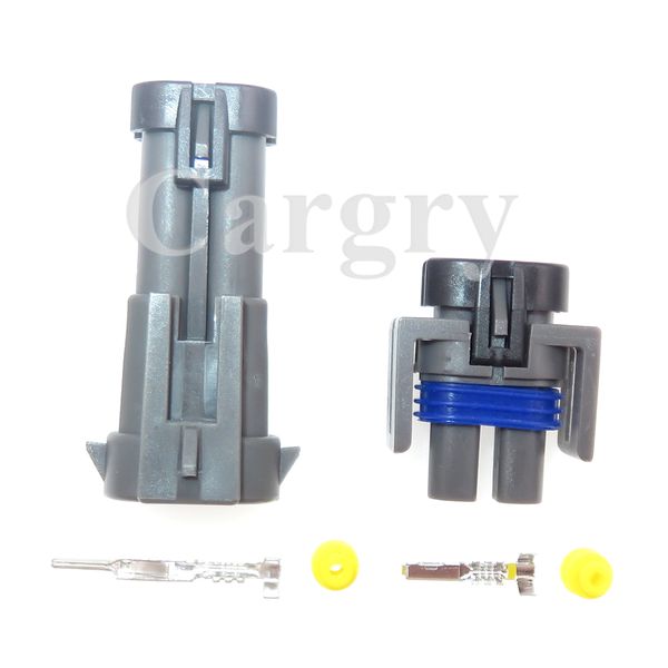 

Set 2P 1 Car Waterproof Socket For Buick 1J0973702 12162017 Automobile Starter Air Conditioning Electromagnetic Clutch Plug J0973702 26207