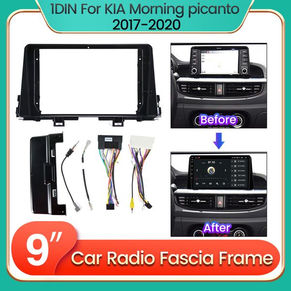 

Car Android Radio Stereo Multimedia Player Dashboard Panel Frame Power Cable 1DIN For Kia Morning 3 Picanto 2017 2018 2019 2020