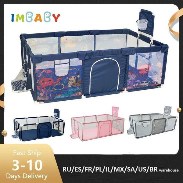 

Rail Baby IMBABYs New Childrens Game Pen Cartoon Baby Palepens Basketball Baby Playground Fence Childrens Safety Barrier Baby Ball Pool WX6.4, Dark khaki