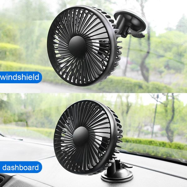 

24V 12V Car Electric Fan USB Head Car Fan Speed Control Cooler Auto Air Cooling 360 Degree Adjustable Auto Wind-enhanced Fans s