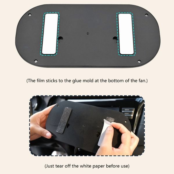 

Cooling Fan Car Angle Adjustable Dual Head Fan with Parking Phone Number Plate N0HF