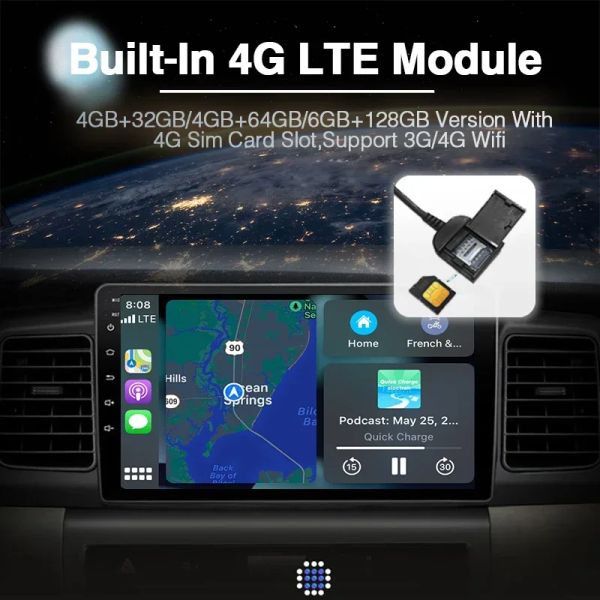 

Camera 360 8GB+256GB 13 '' QLED Android 13.0 Car DVD Player GPS WIFI Bluetooth RDS Radio DSP For TOYOTA LAND CRUISER 2016-2020 .0