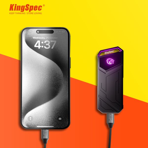 KingSpec External SSD Hard Drive 512GB 1TB Usb 3.2 20gbps 2TB Portable HD RGB Hard Disk Hdd for Laptop Phone with Type C USB 3.2