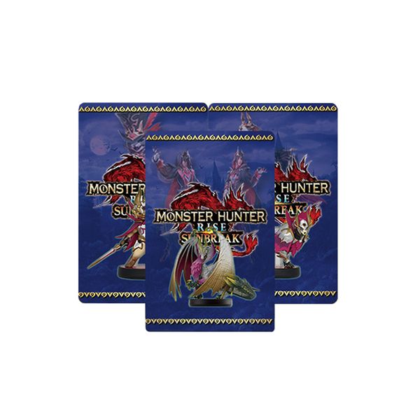 3pcs NFC Tag Card Magnamalo, Palico, Palamute for Monster Hunter Rise Amiibo Nintendo Switch/Switch Lite/Wii U/3DS NS Game Card