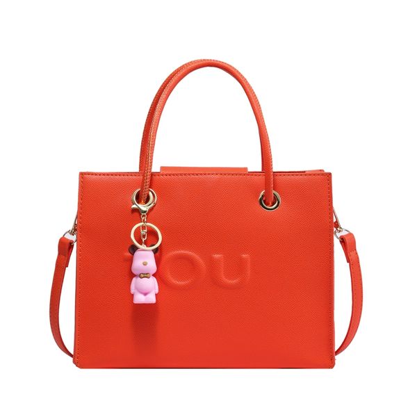 

Famous designer brand handbag New women's purse shoulder Tote bag, Red