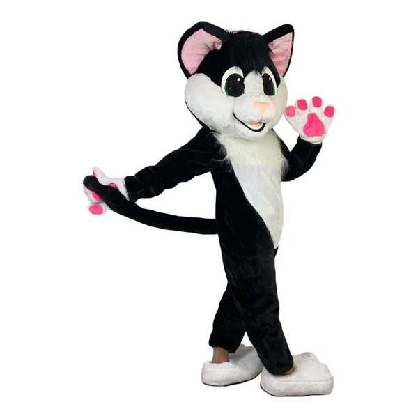 

Halloween Plush Black Cat Mascot Costume Cute Unisex Animal Costumes Cartoon Character Clothes for Adults Mascots Party Halloween Best quality, As picture