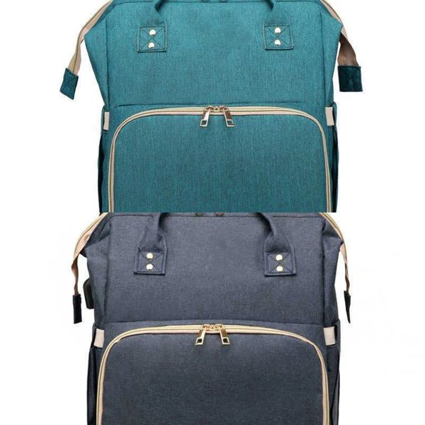 

Waterproof Mummy Multi-function Large Capacity Travel Maternity Backpack for Baby Diapering, Blue