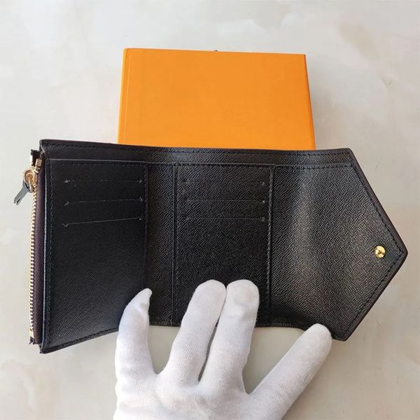 

Designer Women Holders for women Coin Purse Small Wallet victorine Woman Card Holder Brown wer Short Mini Wallets With Box, Brown flower-purple