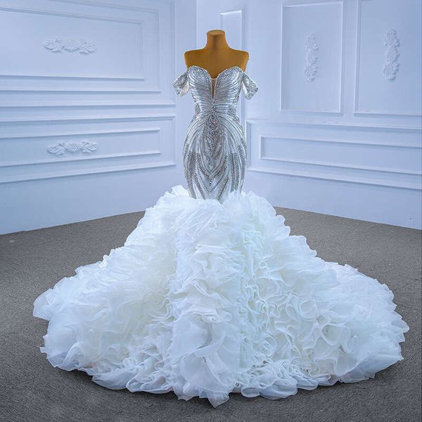RSM Collection 67354 Custom Made Mermaid Crystals Wedding Dresses New Design Fashion Ruffules Gown 2021 Bridal Dre