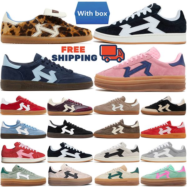 

Free Shipping With box Designer Running shoes for men women platform sneakers Black White Red Green Suede Blue Silver mens womens outdoor sports trainers 36-45