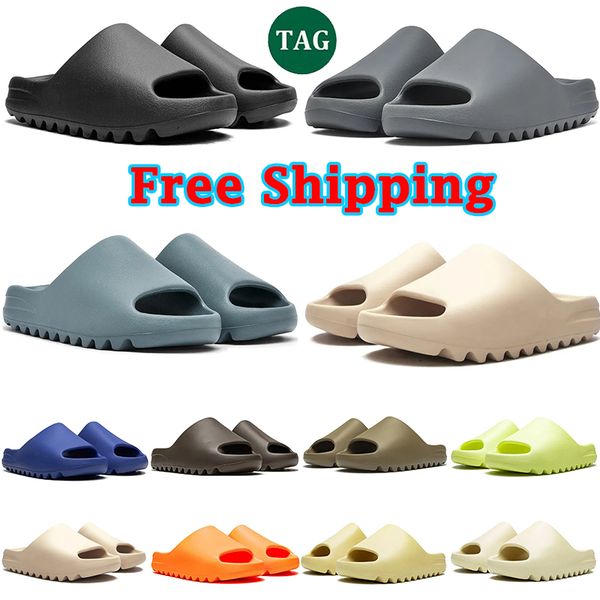 

Free Shipping slides designer sandals slippers men women slide Onyx Bone Desert Sand Brown Blue Green slipper mens summer sliders flip flop shoes 36-46
