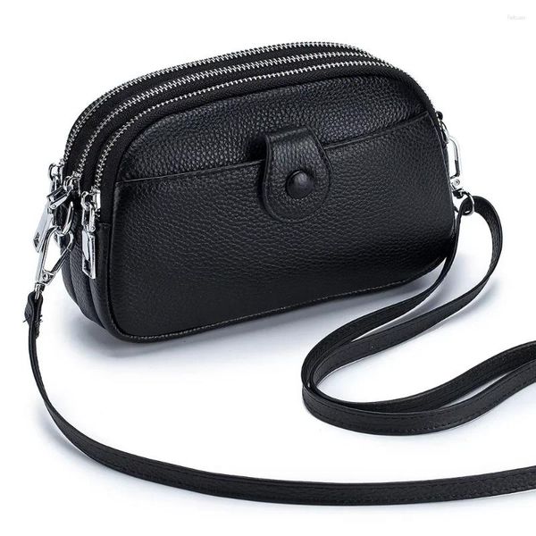 

Shoulder Bags Genuine Leather One Bag Women Casual Crossbody Designer Small Handbag Lipstick Key Phone Pouch Case For Female, White