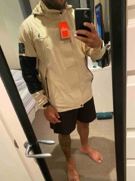 

mens jacket women girl Coat Production Hooded Jackets With Letters Windbreaker Zipper Hoodies For Men Sportwear Tops Clothing, Khaki