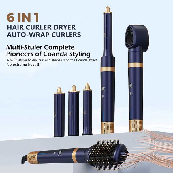 

Technical Hryer 6-in-1 Powerful Hair Dryer Brush Multi-Styler with Auto-Wrap CurlersXJ241007, Pink