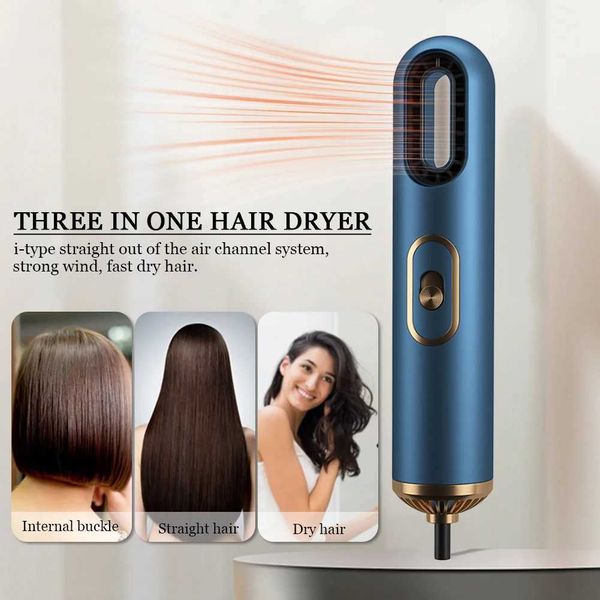 

Mini Anion Blow Dryer Multifunction Strong Wind Hair Blower 3 Gear Auto Off Personal Care AppliancesXJ241007, Silver