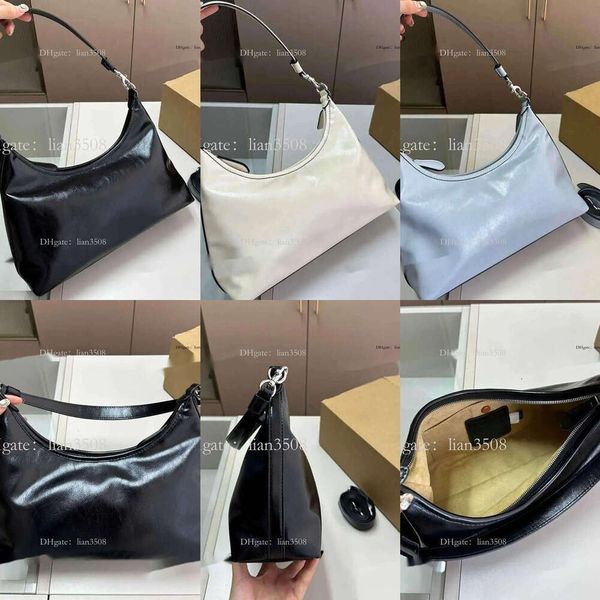 

Oil-waxed Leather Dumpg Juliet Hobo Shoulder Bags Purses Designer Woman Handbag Portable Internal Bag Cool, Cream